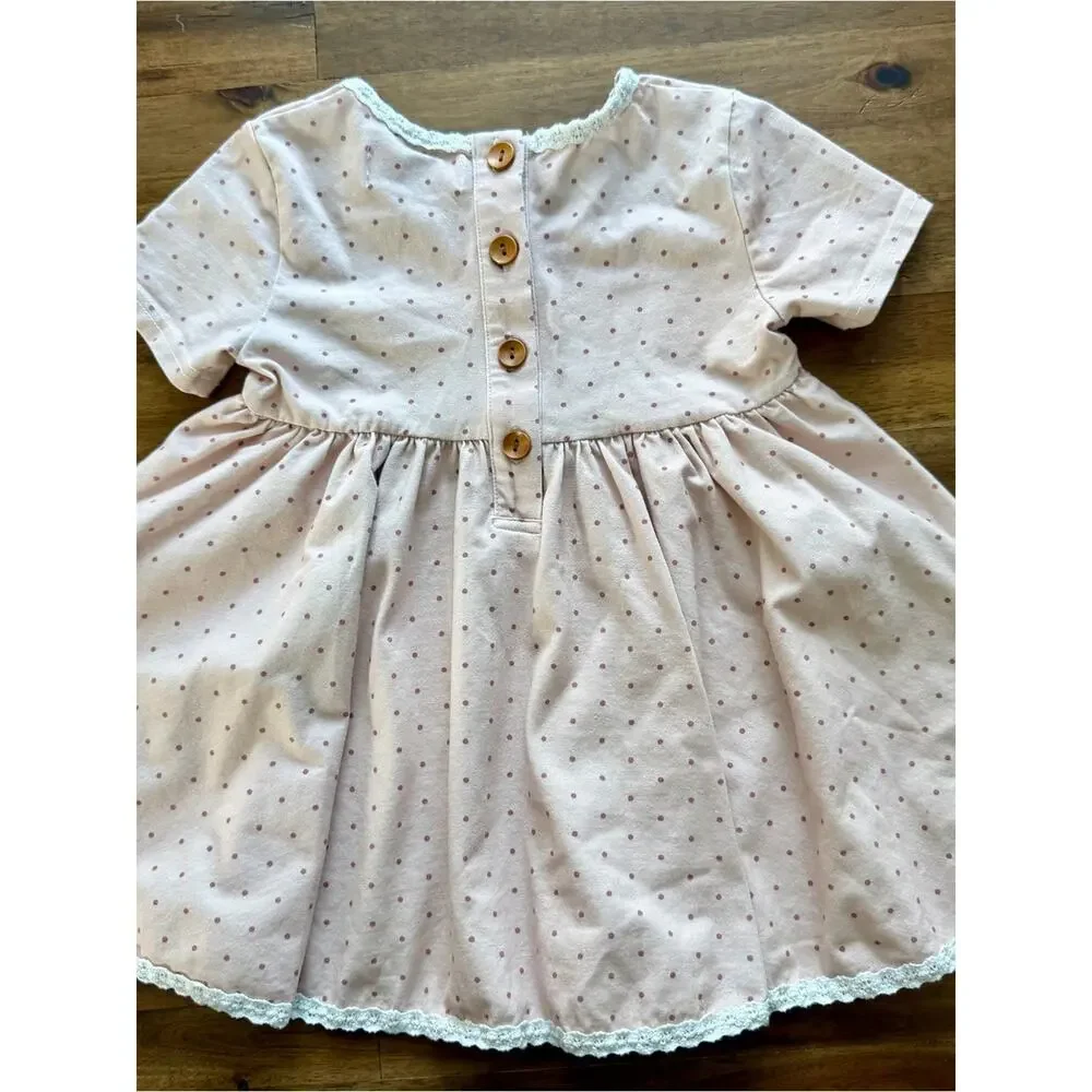 SweetHoney Girls Out To Play Set Soft Plum Dot 4T Knit Short Sleeve Shorts